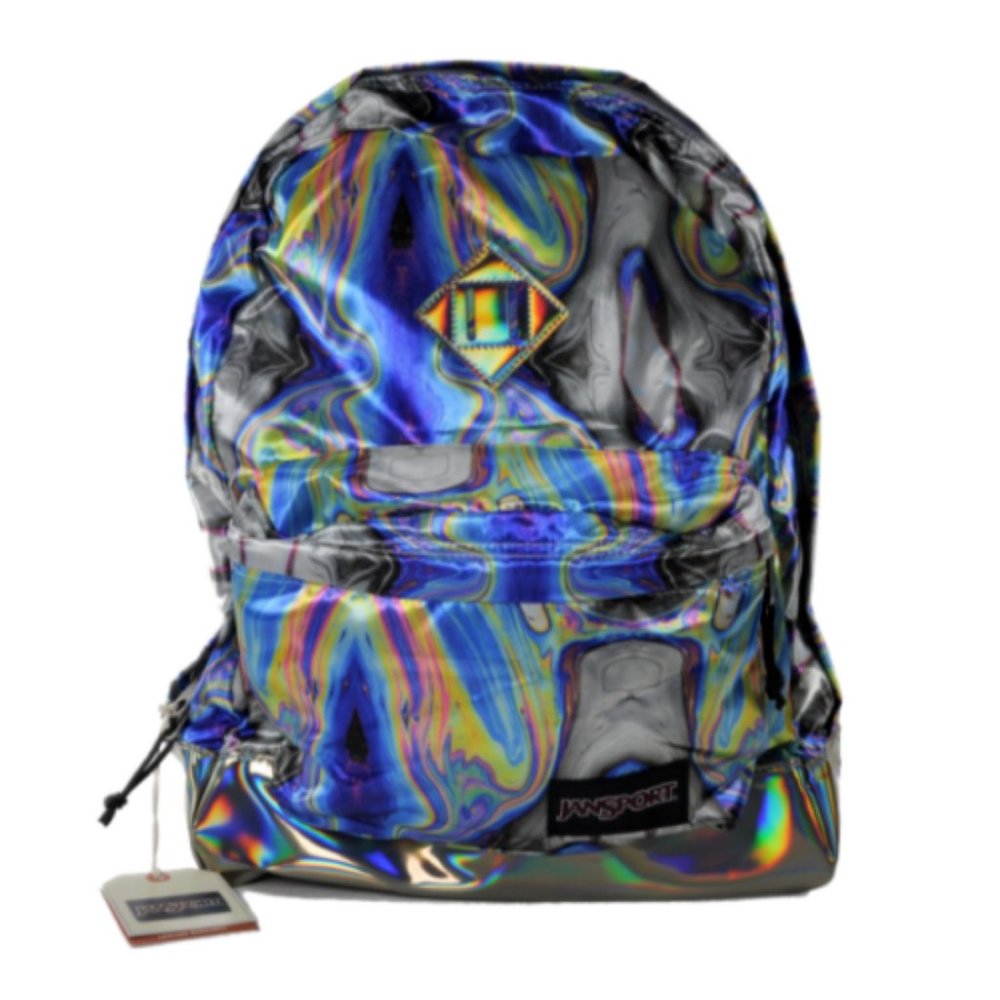 New Jansport Super FX Oil Swirl Backpack School Bag 1587 Cubic Inches BNWT